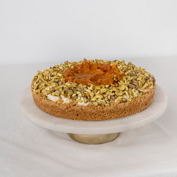Tarta de chabacano y pistache