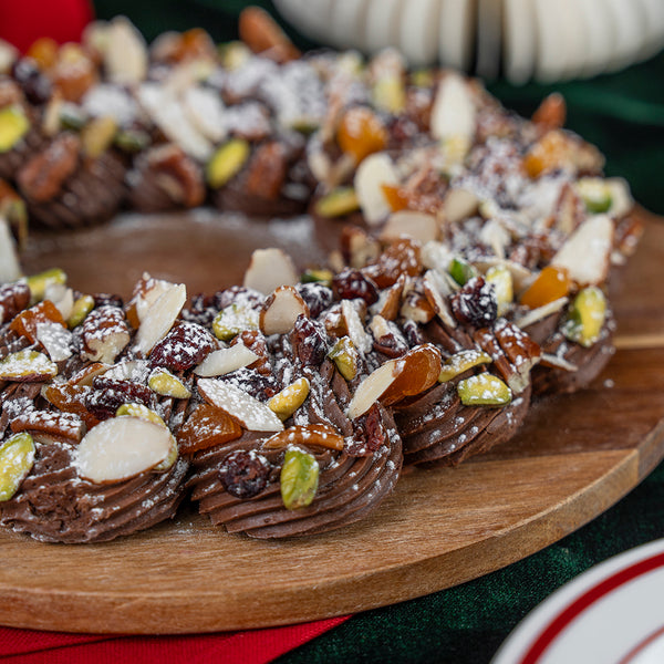 Rosca de trufa con frutos secos